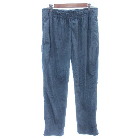 モノマート MONO-MART テーパードパンツ イージー フェイクスエード L 水色 ライトブルー /AU