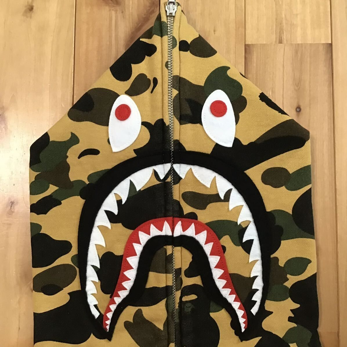 1st camo yellow シャーク パーカー Lサイズ shark full zip hoodie a