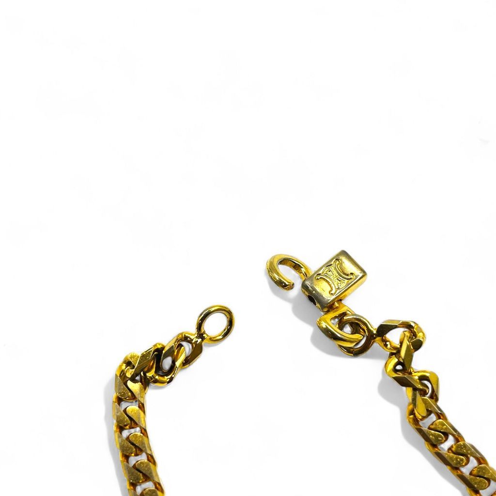 CELINE ヴィンテージ 喜平 チェーン ブレスレット ゴールド トリオンフ