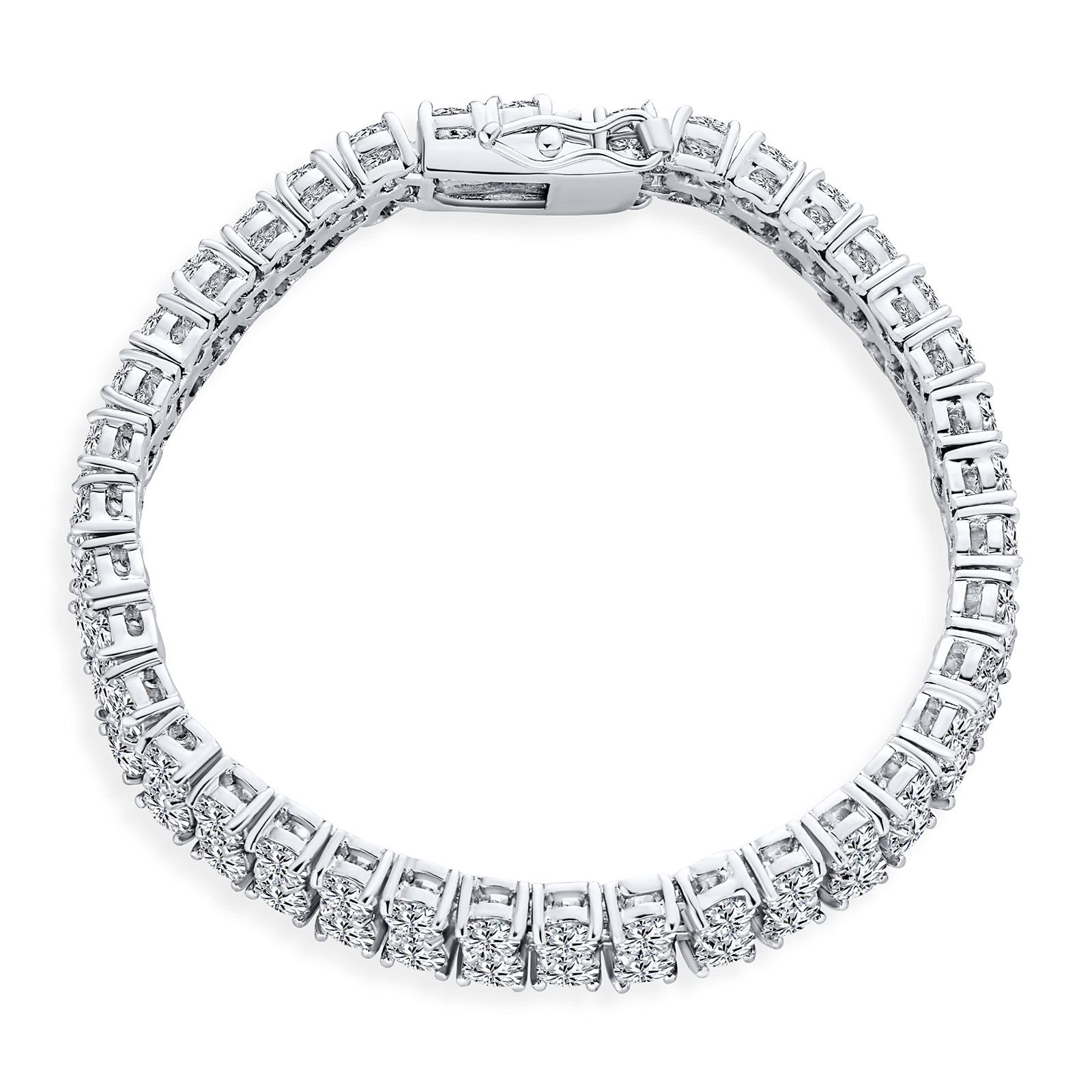Bling CZステートメントブレスレットシルバープレートパーフェクトなプロム