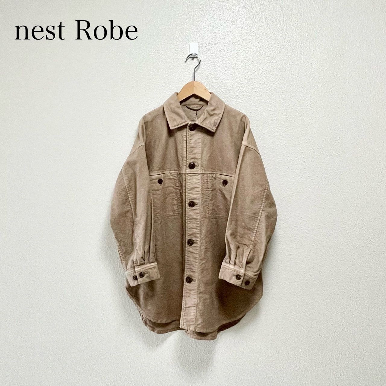 nest Robe ネストローブ コットンモールスキンビッグシャツジャケット