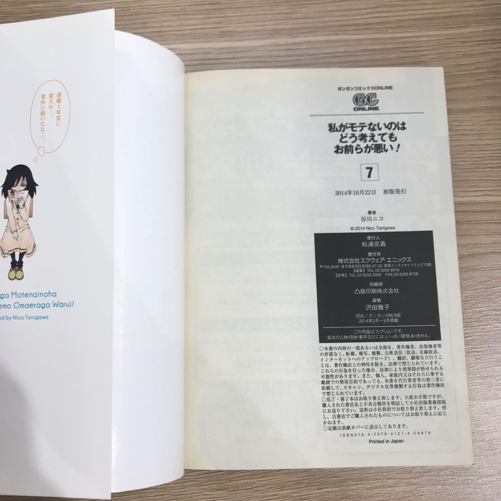 初版】私がモテないのはどう考えてもお前らが悪い！ 7巻【作者