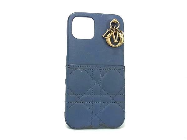 極美品✨Christian Dior カナージュ　iPhone16 ブルー DIOR | Lady Dior iPhone 16 ケース カナージュ ラムスキン