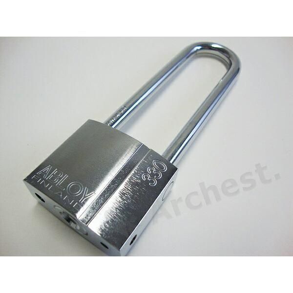南京錠 PL330N-100 PADLOCK クロームメッキ ABLOY アブロイ 施設 現場 セキュリティ 防犯 カギ 鍵
