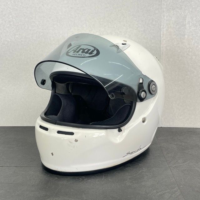 フルフェイスヘルメット 【中古】 Arai アライ GP-5 ホワイト 57-58cm PSCマーク有 オートバイ バイク / 511269