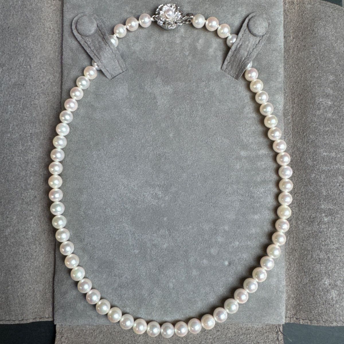 真珠 パール ネックレス 留め具シルバー 44cm USTAUSTRALIA_COM_AU