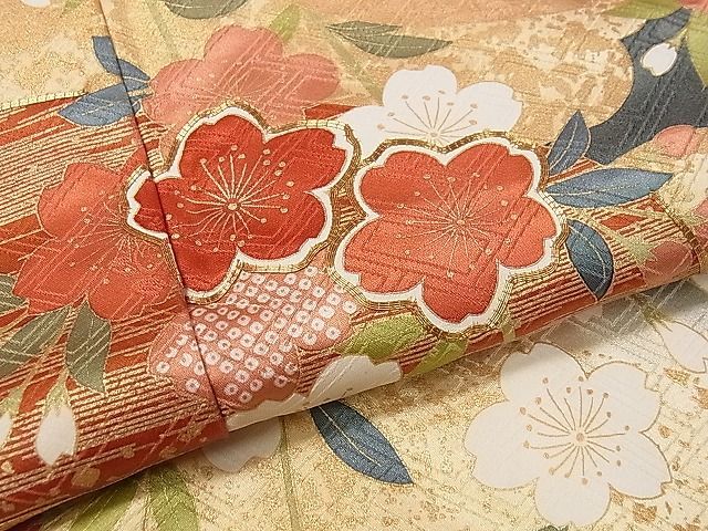 平和屋1□極上 十日町老舗ブランド 吉澤友禅 吾妻徳穂 振袖 駒刺繍 雲