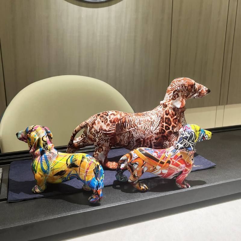 中古・美品】ダックスフンドの置物 置物