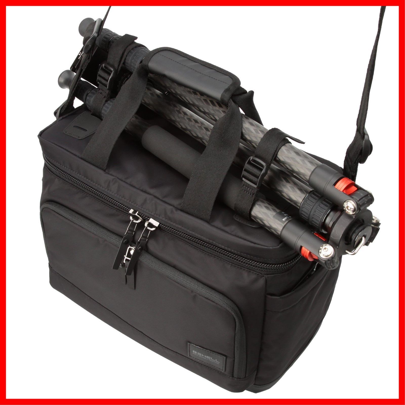 即発送 ハクバ HAKUBA カメラバッグ プラスシェル ブロス ショルダーバッグL 13.6L 水に強い生地 軽量タイプ ブラック SP-BS-SBLBK