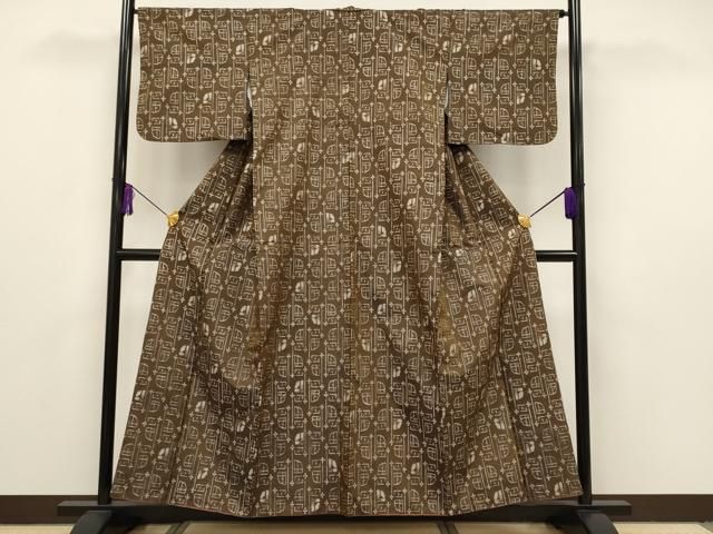 平和屋着物□上質な紬 吉祥文 正絹 逸品 CAAS5824oy 平和屋着物▽