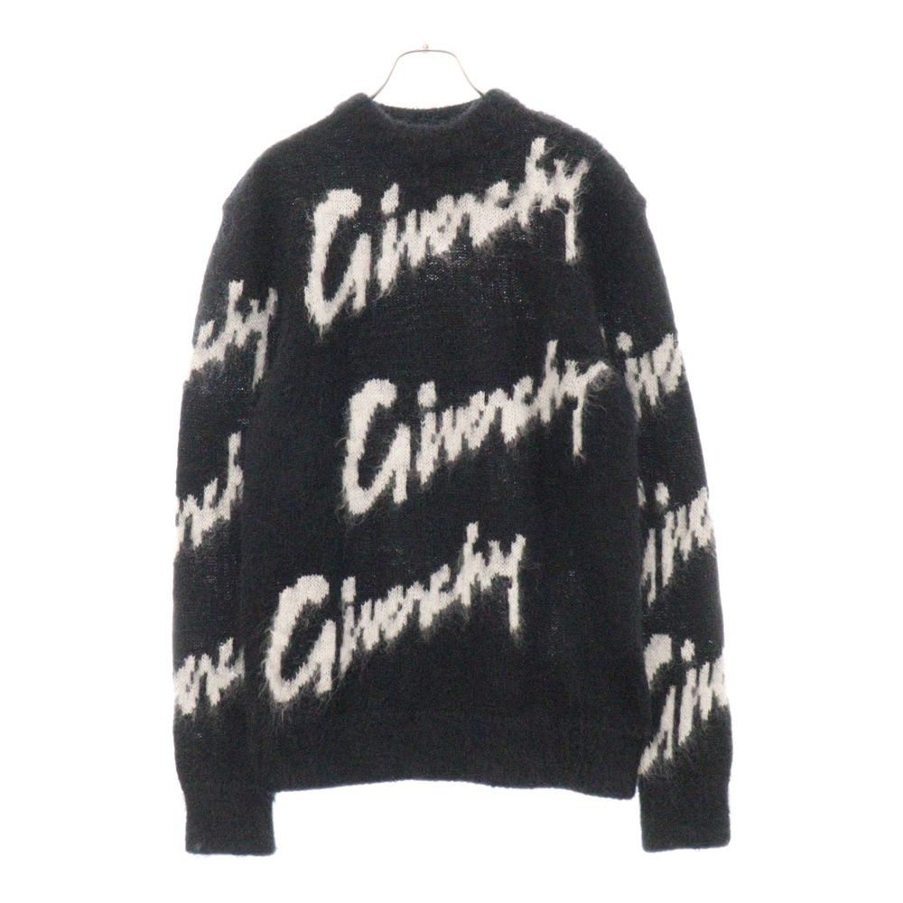 GIVENCHY (ジバンシィ) Intarsia Mohair Sweater BM90M24YDH ロゴモヘアニットセーター ブラック