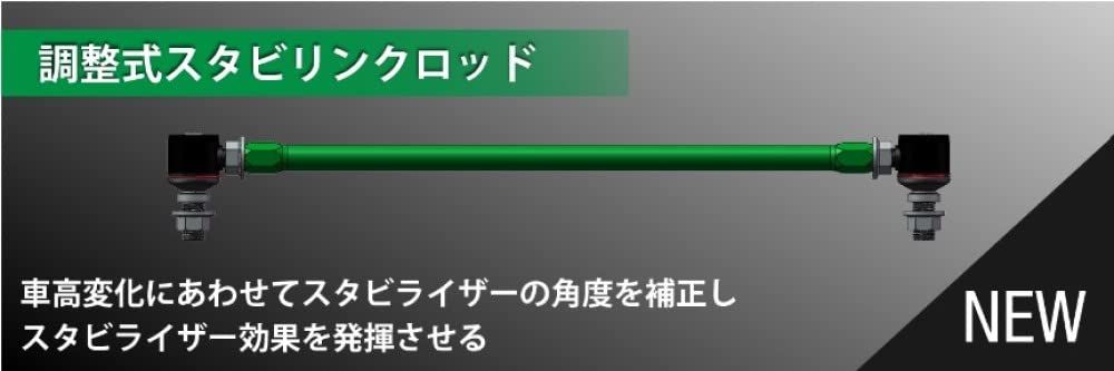 テイン 調整式スタビリンクロッド ADJUSTABLE SWAY BAR LINK ROD SPS23-R5914 グリーン