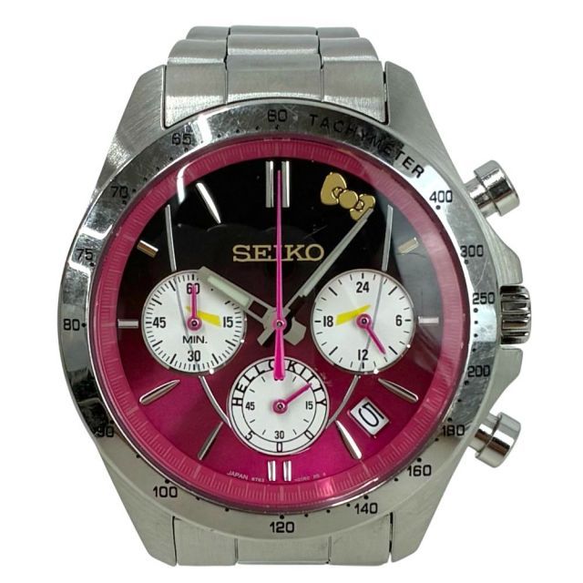 SEIKO×HELLO KITTY 500系新幹線 25周年記念 数量 5000個 クォーツ 腕時計 8T63-01R0 10気圧防水 セイコー×ハローキティ 101061686002