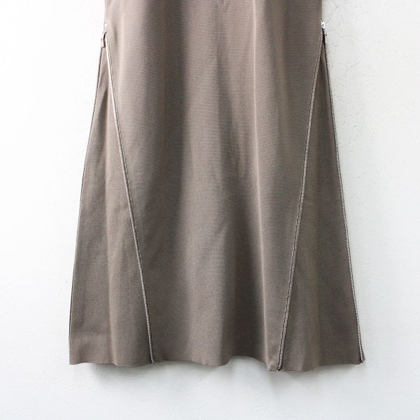 極美品 FOXEY フォクシー 37987 ジップアップドレス 38/モカ ブラウン 