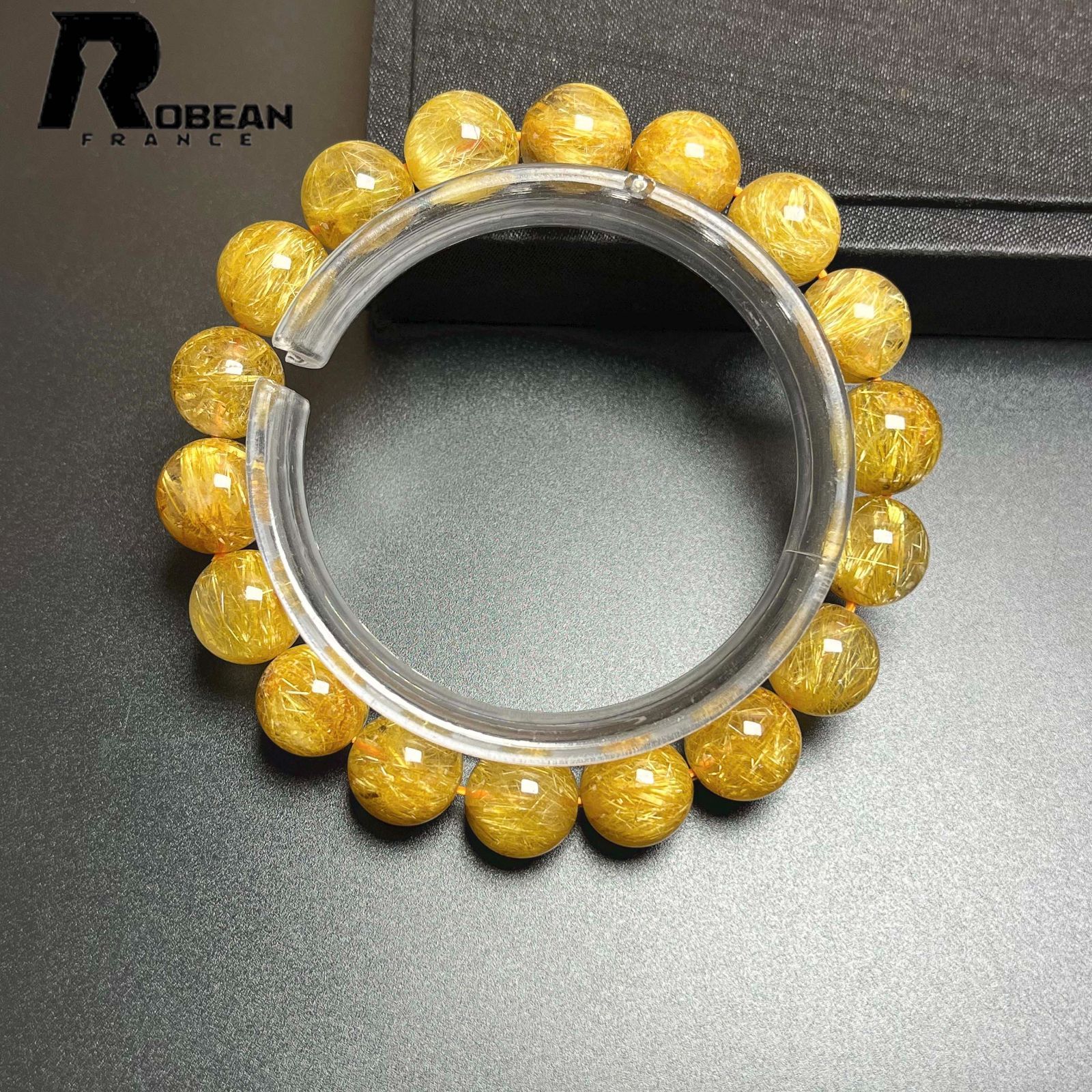 【全品送料無料】 EU製 定価49万円 ROBEAN ! 満針ルチルクォーツ ブレスレット パワーストーン 天然石 金運 お守り プレゼント 11..4-11.8mm K1024148 信頼を込めた