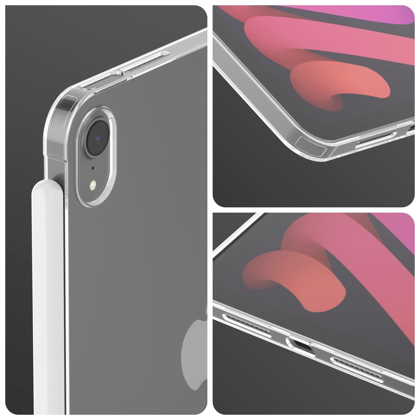 Pro 8 3インチ 6 7 A 17 2021 2025 クリアケース 透明スリムシリコンケース Mini 柔軟なソフトTPU 耐衝撃性傷防止バックカバー iPad 3インチiPad Asgens 第6 7世代