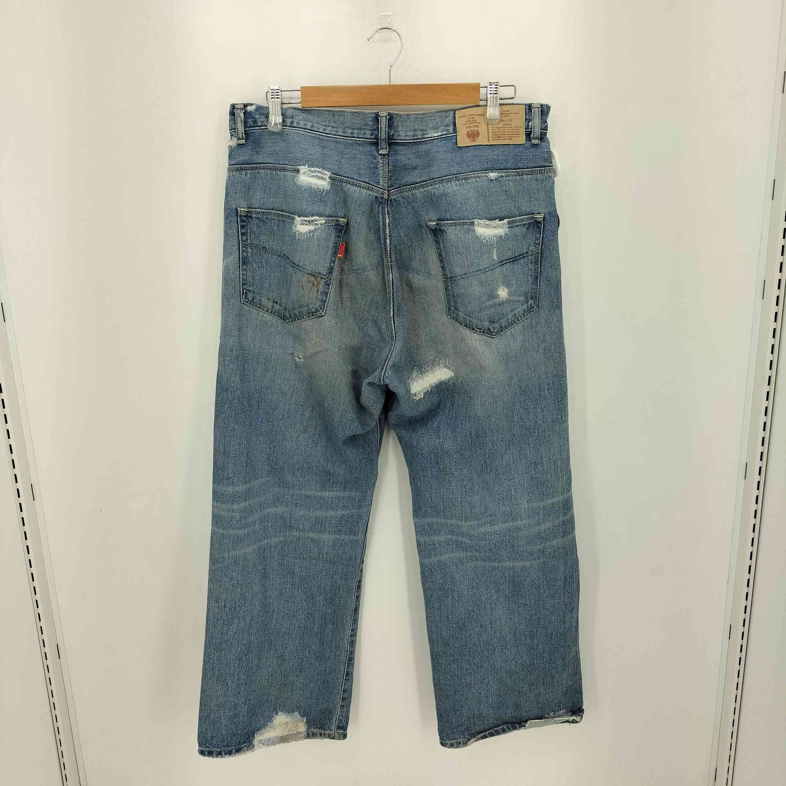 ダブルタップス WTAPS クラッシュ加工 デニムパンツ メンズ L