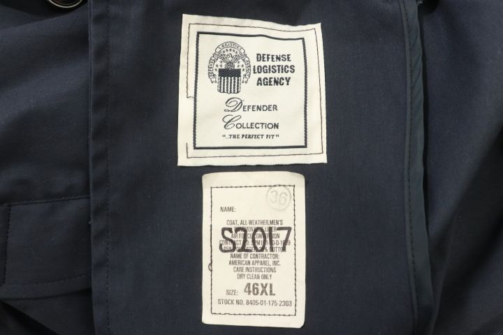 中古】 US.NAVY メンズロングコート 46 ALL WHEATHER COAT US.NAVY 46