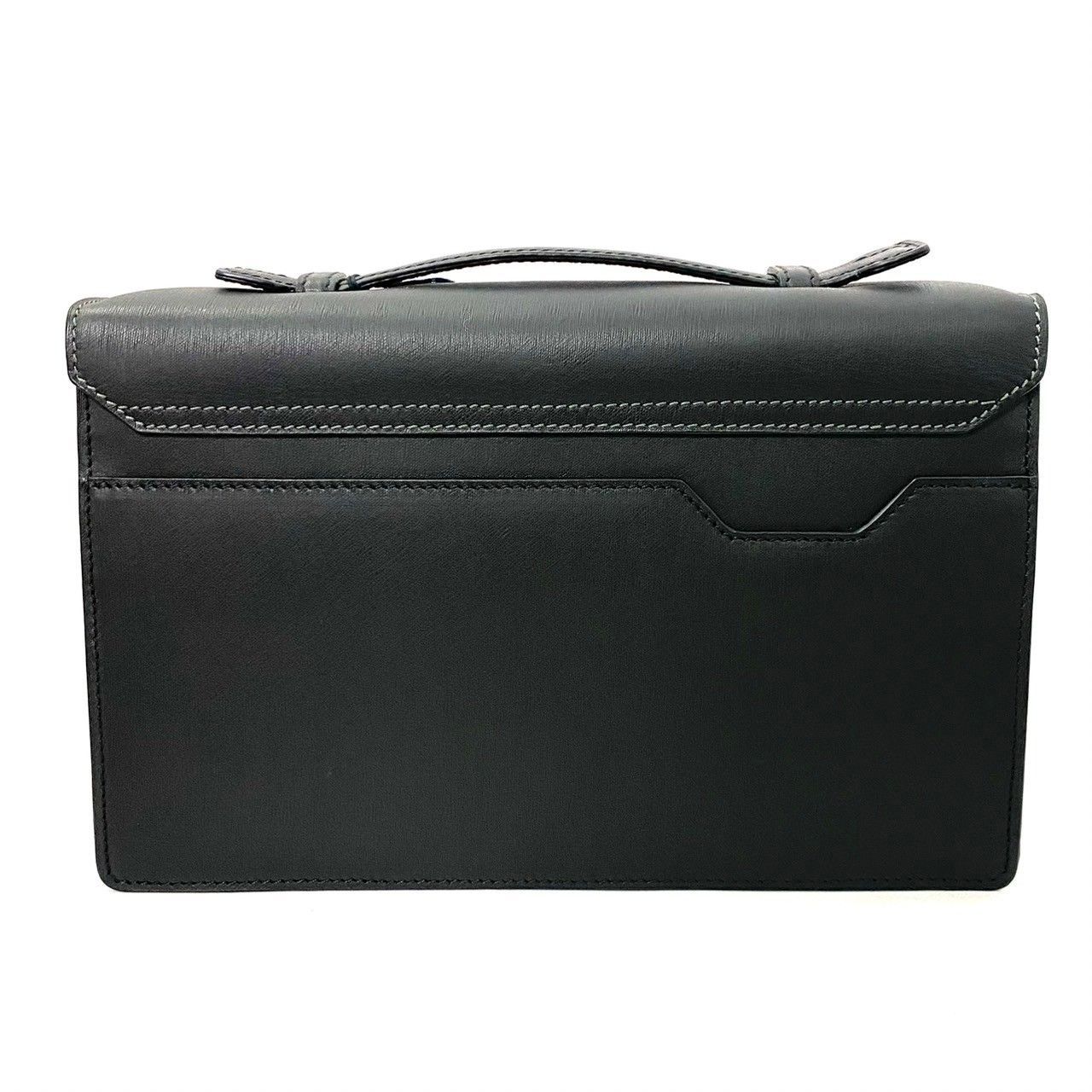 【希少】ダンヒル/ビジネスバッグ/ドクターズバッグ/dロゴ/ブリーフケース/黒 極上☆ダンヒル/dunhill【定価10万円以上☆レザー/ブリーフ