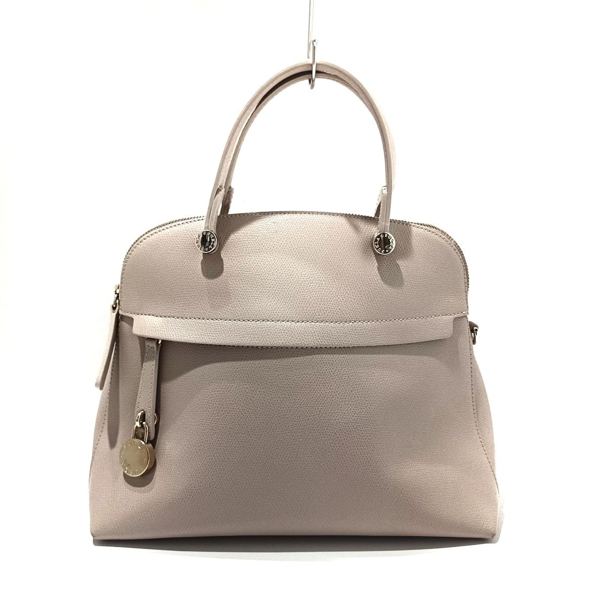FURLA パイパー　ハンドバッグ　アチェロ　ベージュ　グレージュ　旧型Mサイズ フルラ ハンドバッグ ショルダーバッグ パイパー レディース