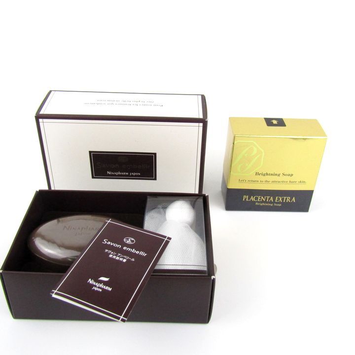 ニナファームジャポン 洗顔 石鹸 2点セット まとめて 未使用 箱ダメージ有 スキンケア コスメ レディース 【中古】