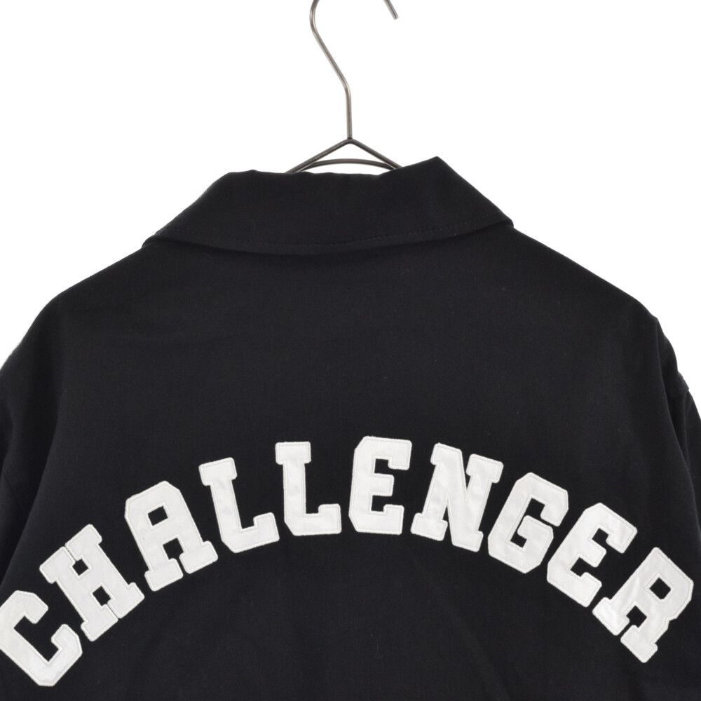 CHALLENGER (チャレンジャー) 23SS カレッジロゴ スウィングトップ ジップアップジャケット ブラック CLG-JK 023-002