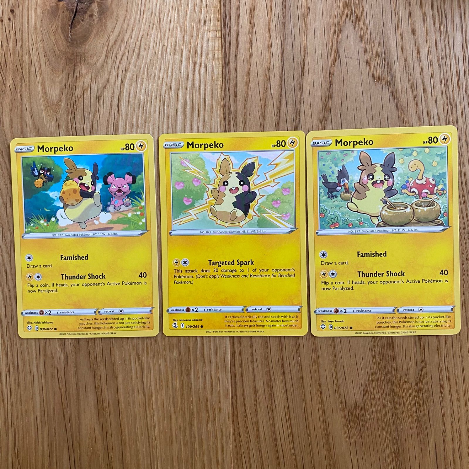 モルペコ 英語版ポケモンカード ノーマル3枚セット - メルカリ