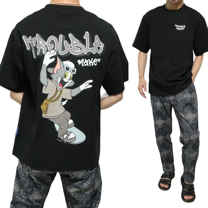 トムとジェリー Tシャツ ジェリー 半袖 スケボー/トム 服 グッズ  