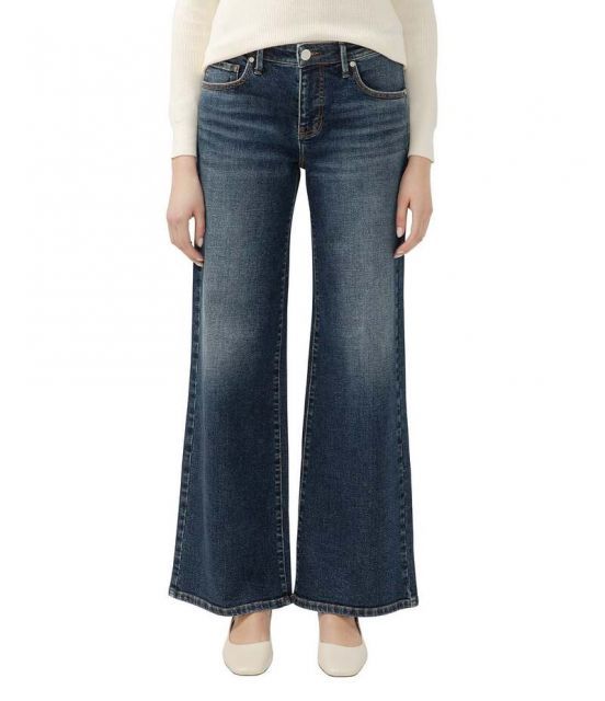 【送料無料】 ジャグジーンズ レディース デニムパンツ ボトムス Willow Wide Leg Mid-Rise Jean Victoire Blue