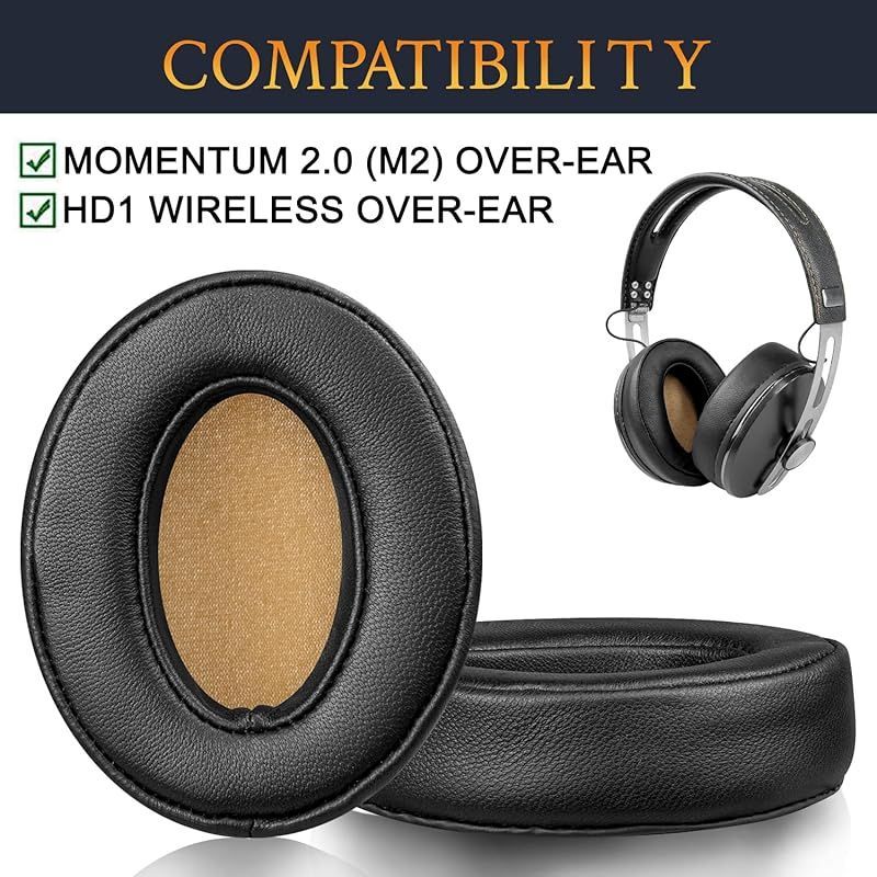 SOULWIT ラムスキン イヤーパッド For Sennheiser Momentum 3 M3AEBTX 用 Over/Around ヘ SOULWIT ラムスキン イヤーパッド For Sennheiser Momentum 2.0 用