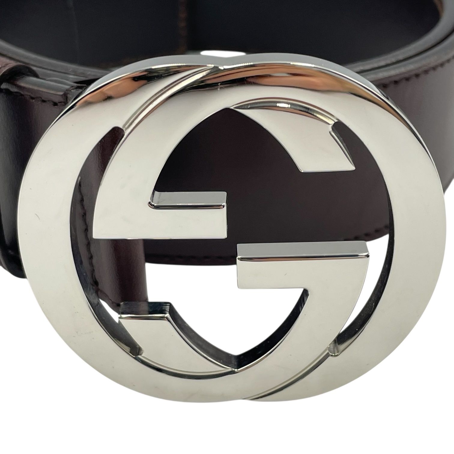 GUCCI GGロゴベルト 未使用 未使用品 GUCCI グッチ ベルト GGロゴ シルバー レザー - メルカリ