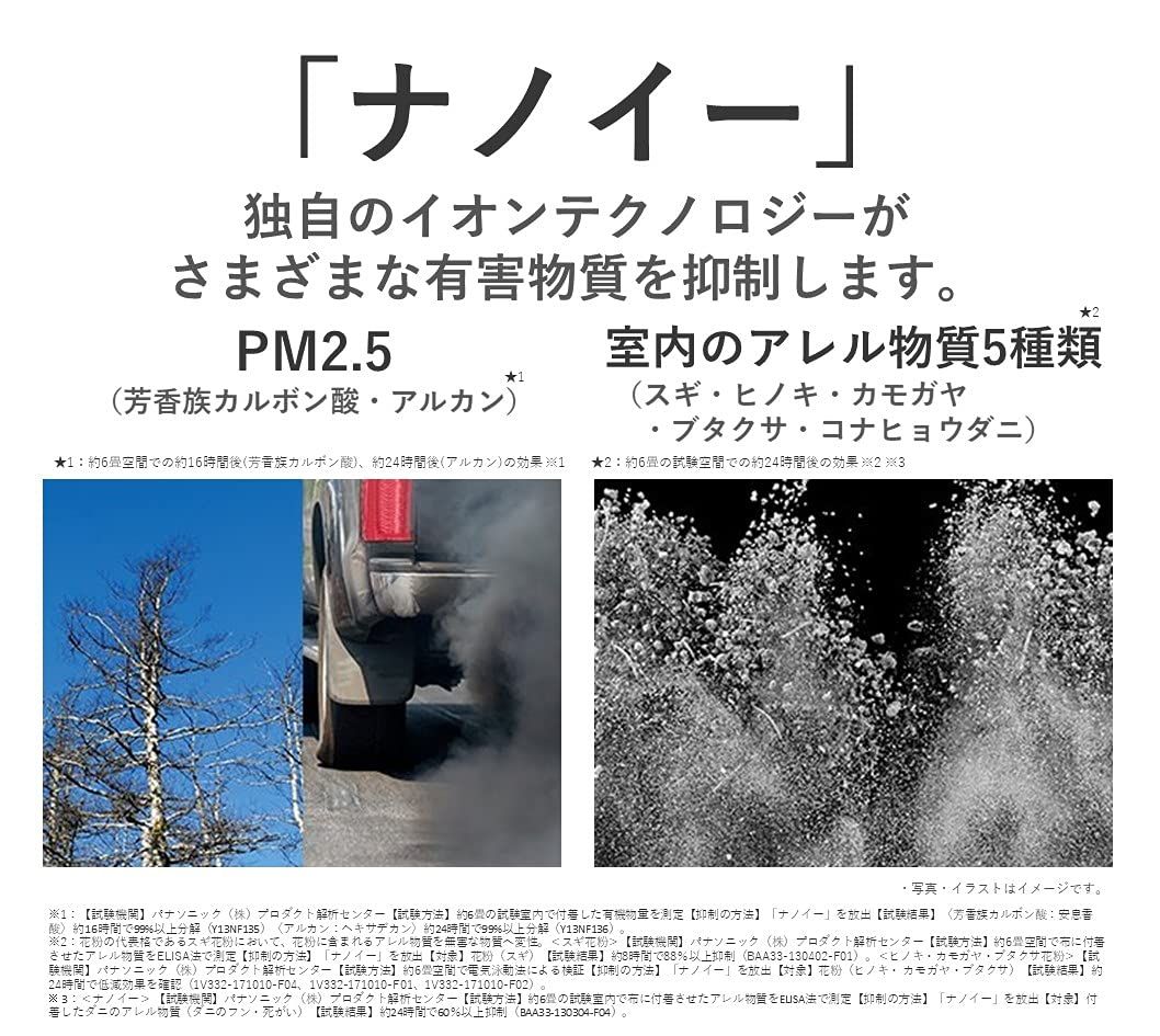 パナソニック 加湿 空気清浄機 ナノイー エコナビ搭載 ~25畳 ブラック F-VC55XU-K WWW_KANDAIZUMI_COM