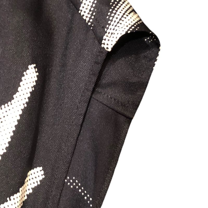 エルメス HERMES デザインシルクノースリーブシャツ ブラック シルク  