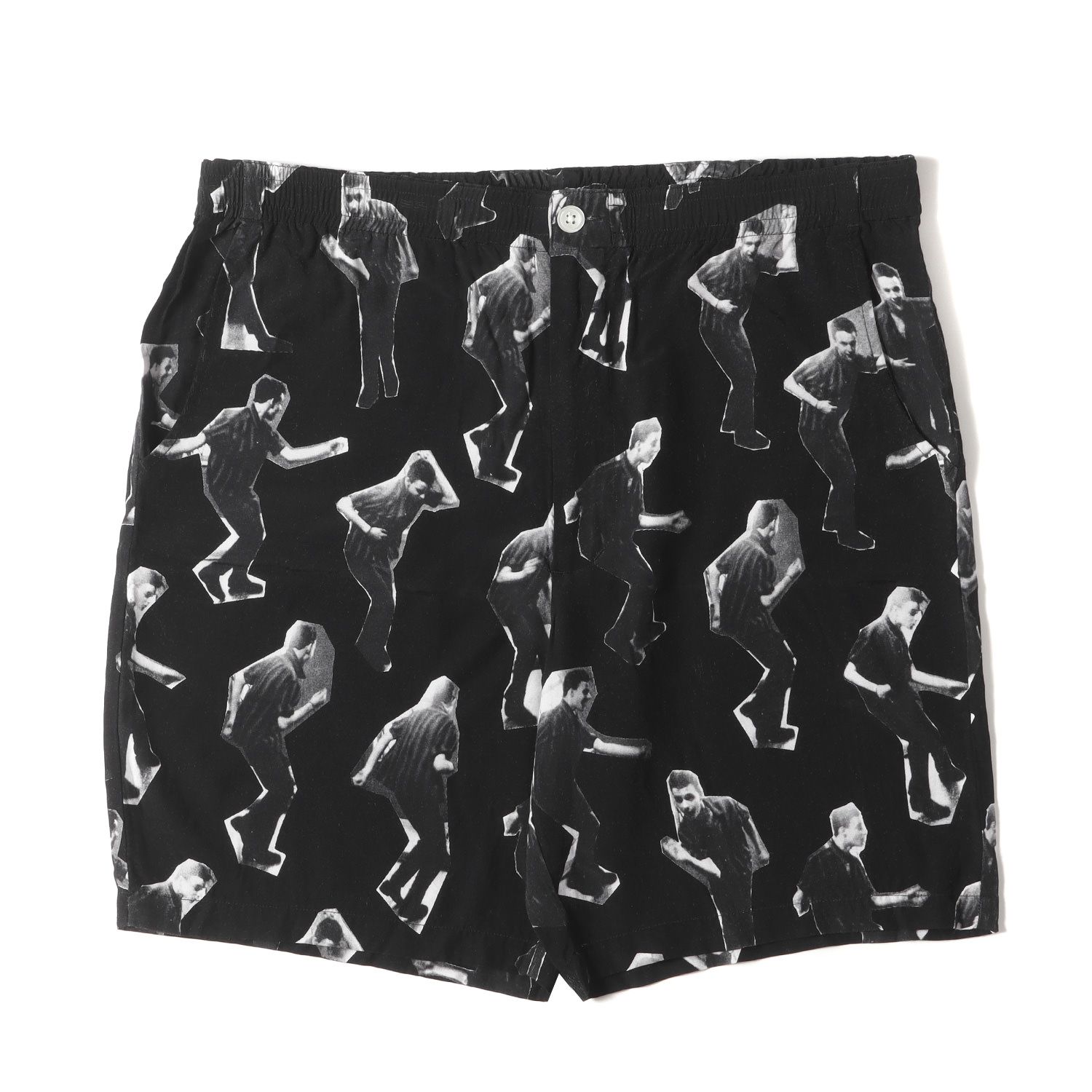 WACKO MARIA ワコマリア パンツ サイズ:M ジム・ジャームッシュ柄 レーヨン アロハ ショーツ PARMANENT VACATION ALOHA PNT ブラック 黒 ボトムス ズボン ショートパンツ【メンズ】