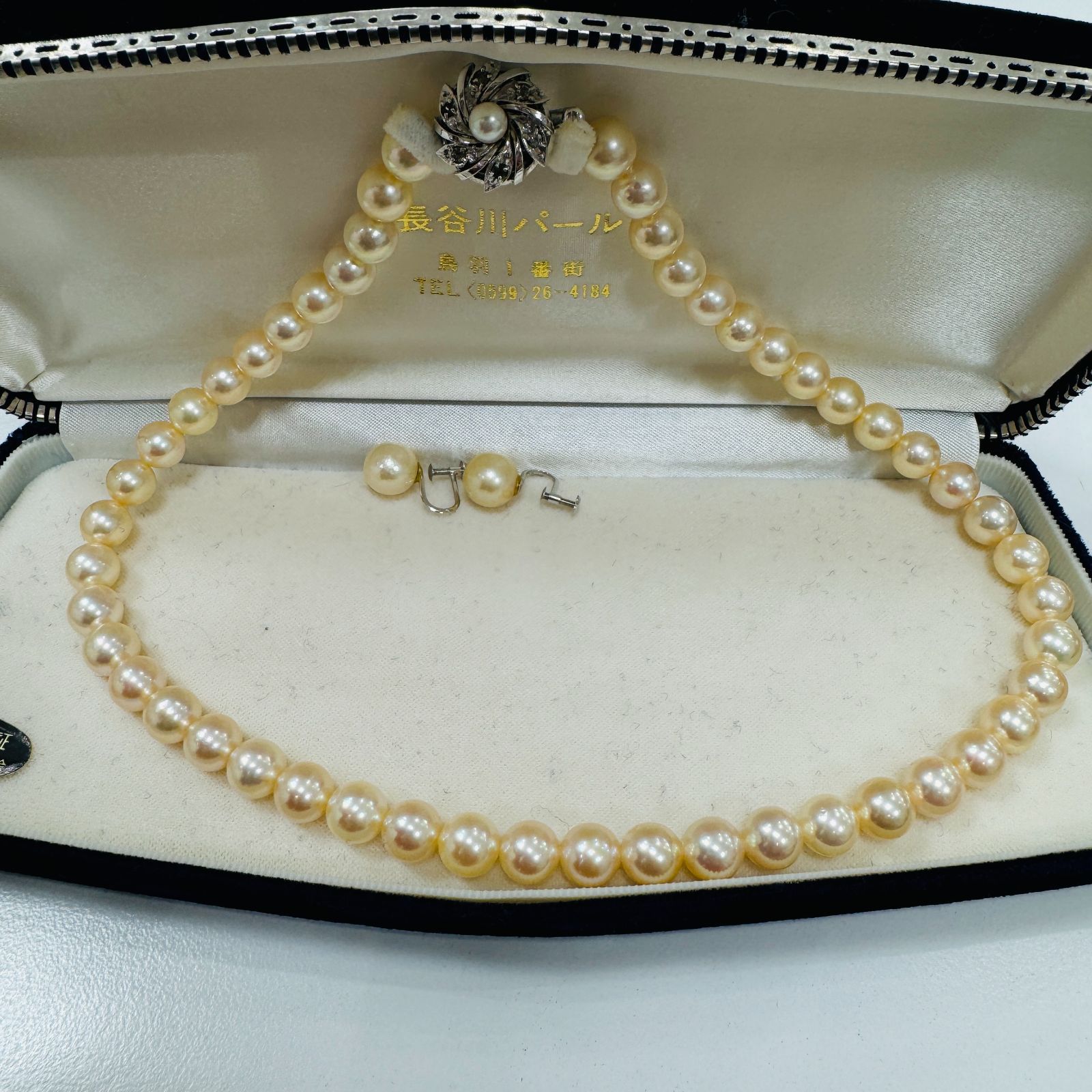 サロンドジュエリー秀宝　ネックレス　イヤリング　本真珠　パール 7mm ファッション サロンドジュエリー秀宝 ネックレス