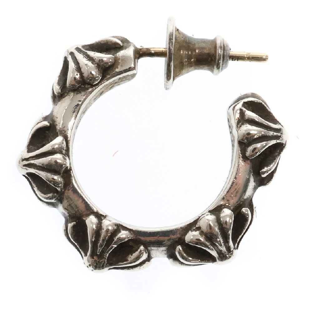 CHROME HEARTS クロムハーツ HOOP CROSS クロスバンド フープピアス シルバー BCA100