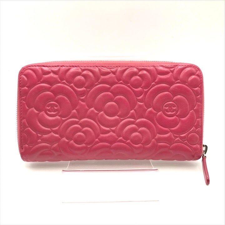 値下げ【美品】シャネル カメリア ラムスキン ラウンド