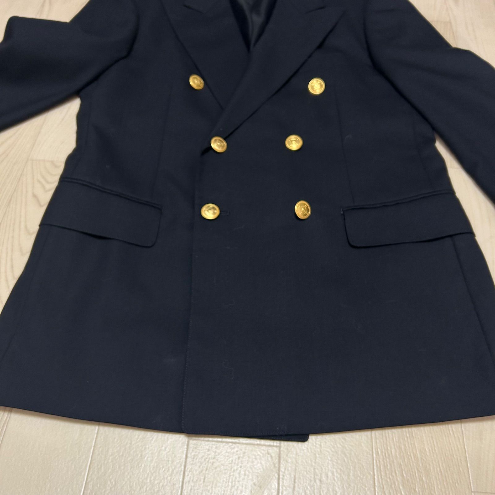 美品 ラルフローレン CHAPS ダブルテーラードジャケット 金ボタン XL 紺 CHAPS RALPHLAUREN 紺ブレ 金ボタン ダブルジャケット チャップス