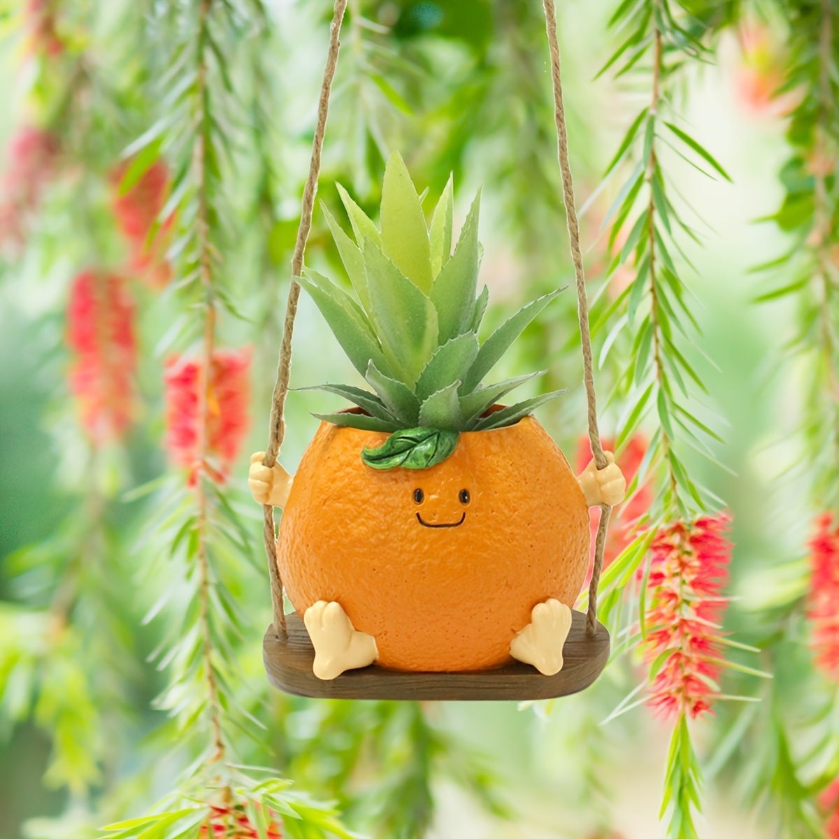 ハンキングプランター 吊り下げ プラントハンガー みかん ブランコに