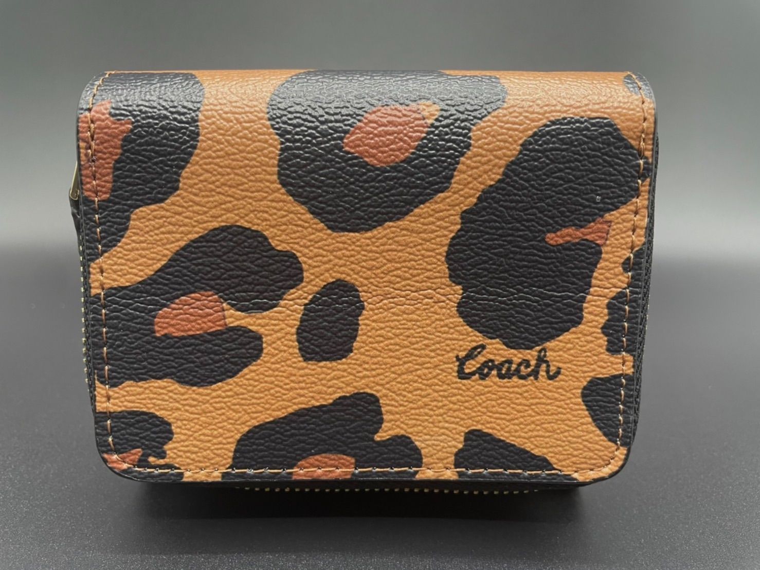 COACH 財布 ☆大人気☆ ウォレット レオパード ヒョウ柄 三つ折り 新品