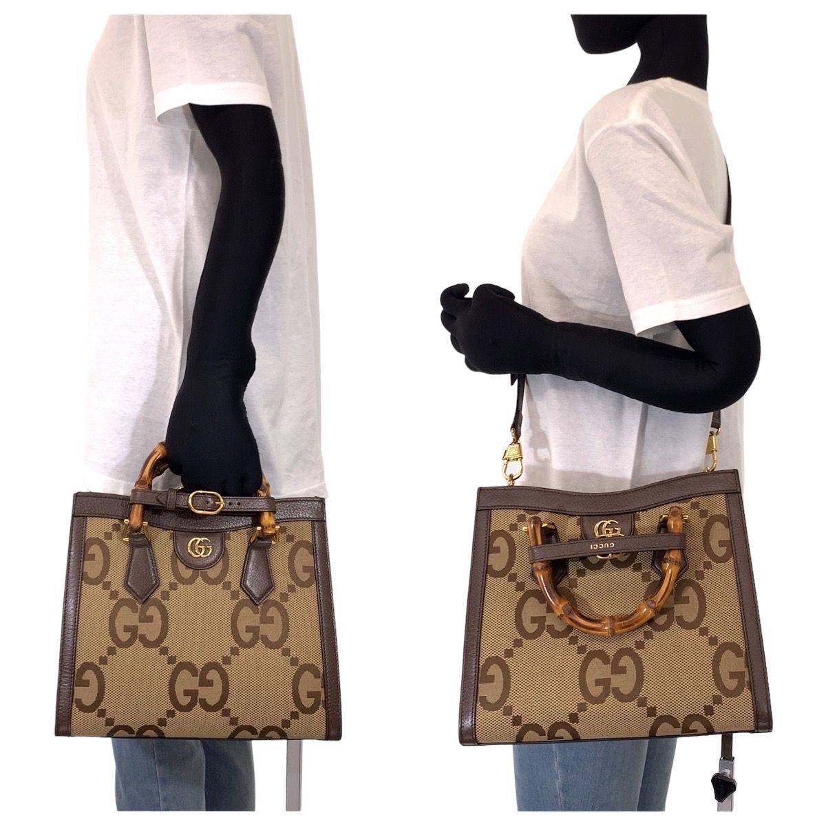 超美品 GUCCI グッチ ジャンボGG ダイアナ スモール ブラウン 茶 