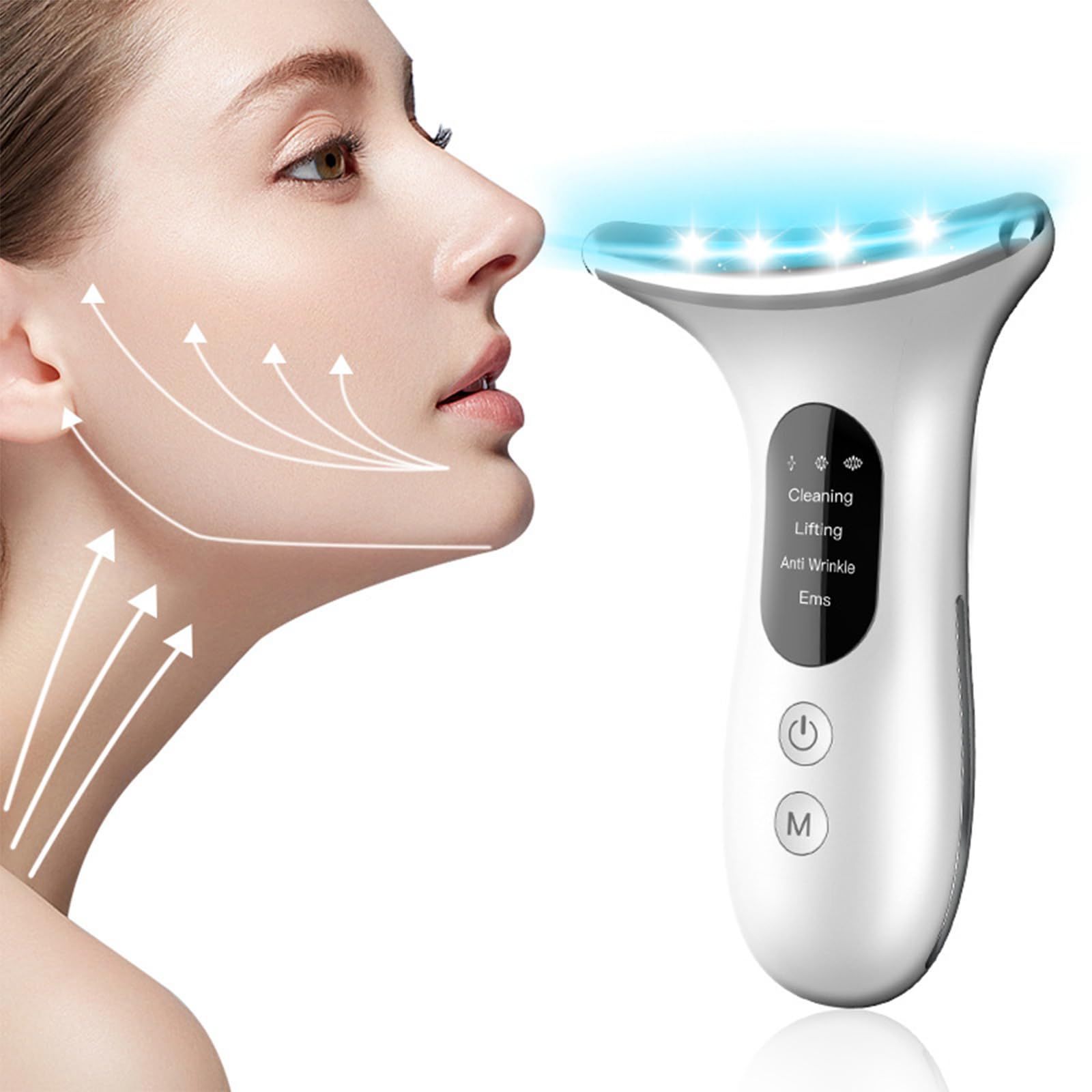 【人気商品】EMS多機能美顔器 家庭用美顔器 男女兼用 USB充電式 美顔ローラー 超軽量 ボディケア 持ち運び便利 家庭用 フェイスケア 男女兼用 1台両用 誕生日 4つモード 母の日 美顔器 日本語