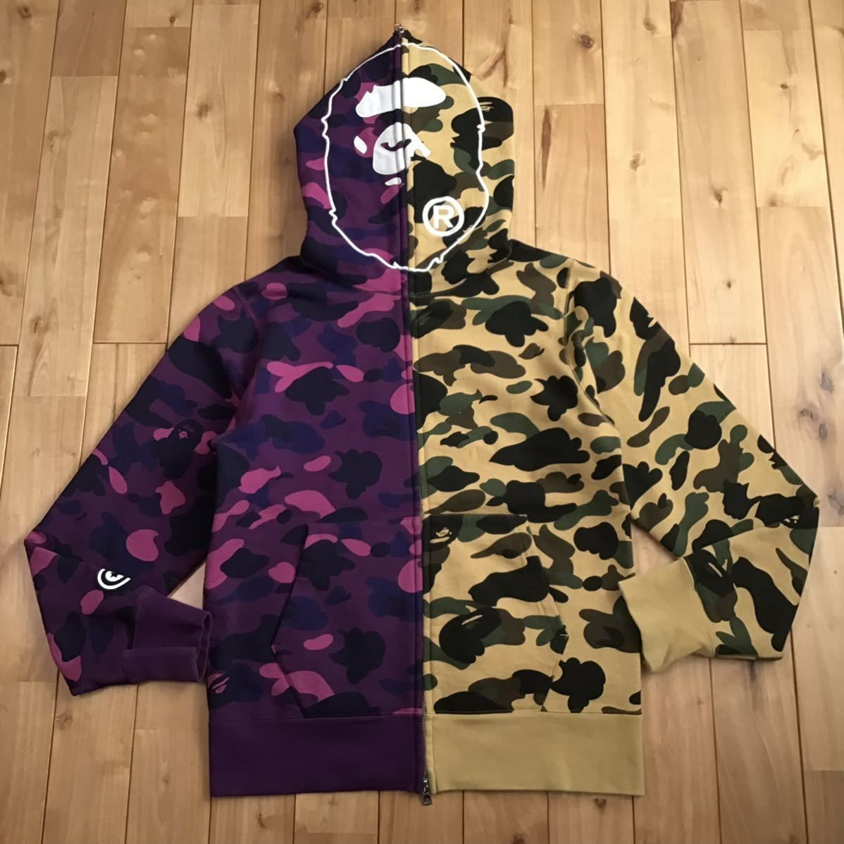 A BATHING APEフルジップパーカー紫カモ初期モデル 中古・古着通販】A BATHING APE (アベイシングエイプ) パープル