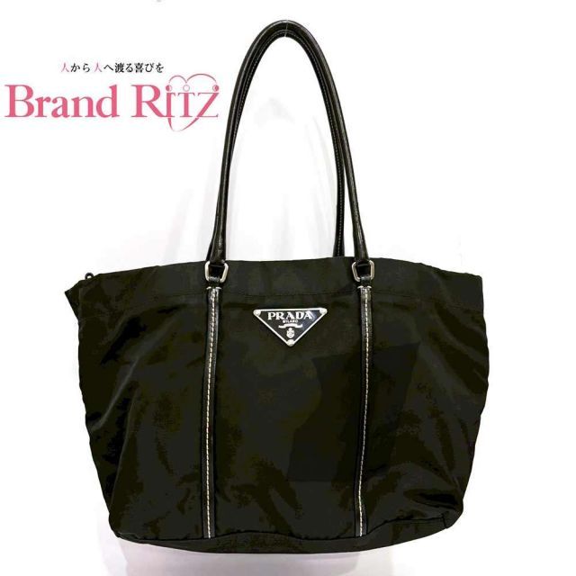 中古 プラダ トートバッグ Bランク 三角ロゴプレート テスート  