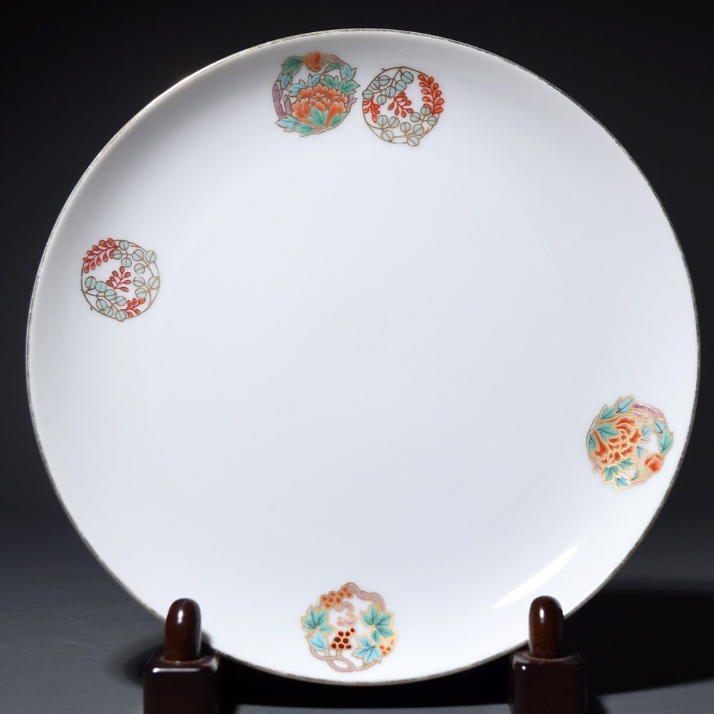 有田焼 深川製磁 宮内庁御用達 ひめ丸紋 金彩 プレート 皿 取り皿 中皿 和食器 直径 約19cm 皿5枚セット