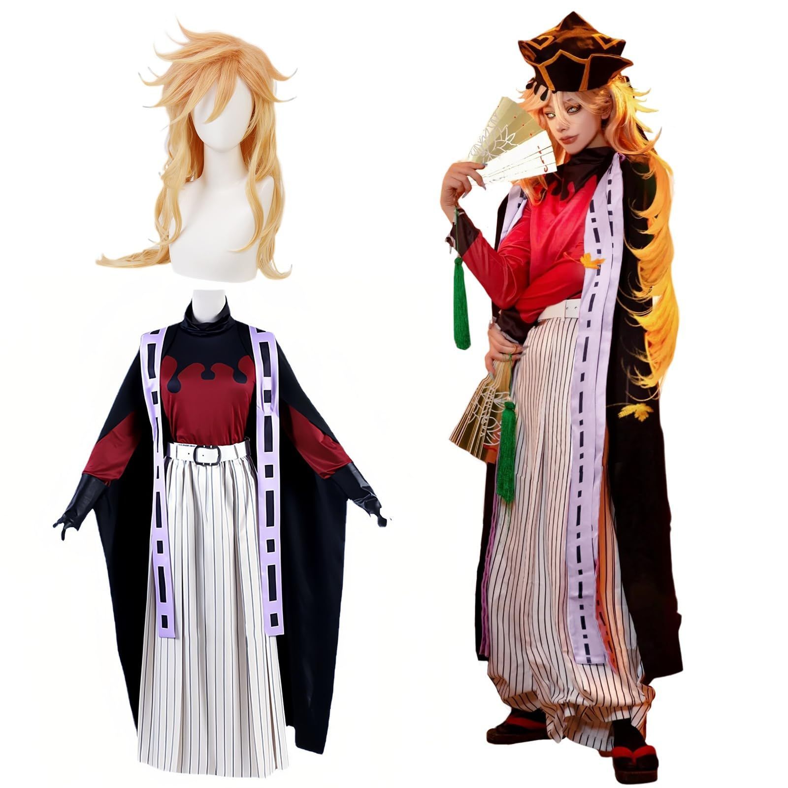 鬼滅の刃 コスプレ ウィッグ付き 十二鬼月 コスプレ衣装 大人用 仮装 アニメ衣装 ハロウィン クリスマス イベント Demon Slayer