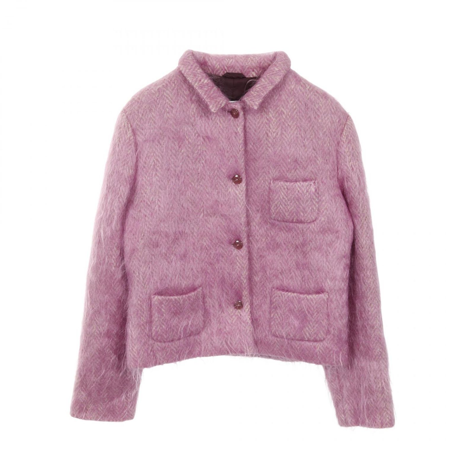 ジルサンダー JIL SANDER ジャケット パープル ウール ジャケット レディース Used A