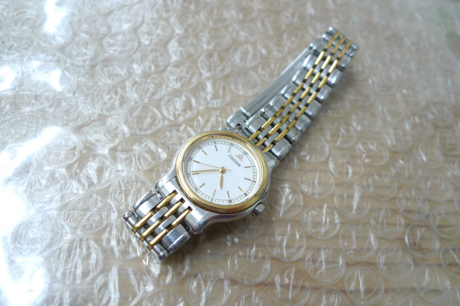 セイコー SEIKO クレドール ベゼル18KT 7371-0090 クォーツ時計