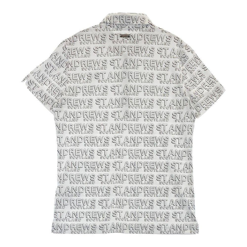 【極美品】St ANDREWS セントアンドリュース 総柄 ポロシャツ サイズS St ANDREWS(セントアンドリュース) ポロシャツ グレー メンズ LL