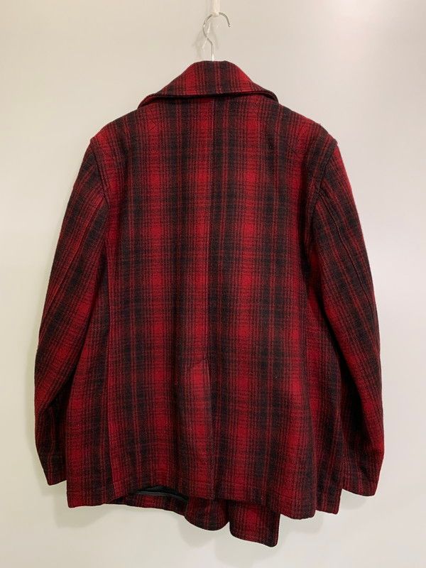 品 WOOLRICH ウールリッチ OMBRE CHECK P-COAT RED 114-12-1126 オンブレ チェック ピーコート メンズ アウター 144-251003-em-13-min